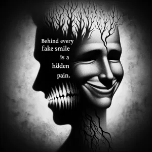 Behind every fake smile is a hidden pain.