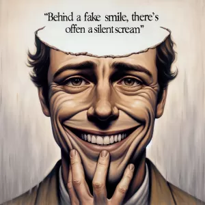 Behind a fake smile, there's often a silent scream.