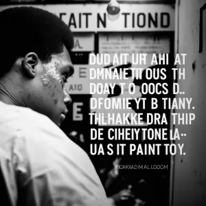 Don't count the days; make the days count. - Muhammad Ali