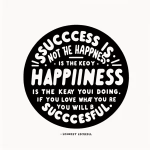 Success is not the key to happiness. Happiness is the key to success. If you love what you are doing, you will be successful. - Albert Schweitzer