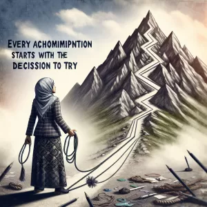 Every accomplishment starts with the decision to try.