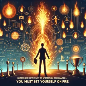 Success is not the result of spontaneous combustion. You must set yourself on fire. - Arnold H. Glasow