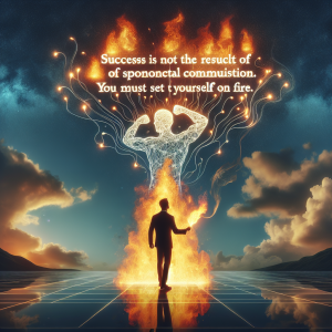 Success is not the result of spontaneous combustion. You must set yourself on fire. – Arnold H. Glasow