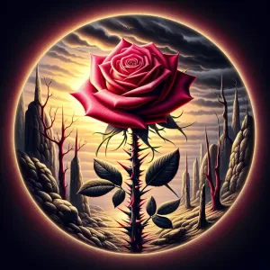 Untrue love is like a beautiful rose with hidden thorns, its allure deceives only to leave you bleeding in solitude.