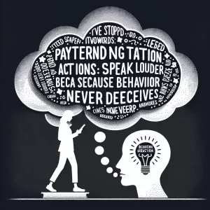 I've stopped paying attention to words; actions speak louder because behavior never deceives.