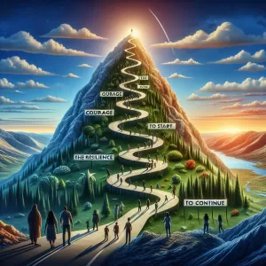 Success isn't measured by the heights you reach, but by the courage to start and the resilience to continue. Embrace your journey, and you'll find work is not an obligation, but an opportunity for growth.