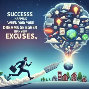 Success happens when your dreams get bigger than your excuses. So, chase the vision, not the paycheck, and turn the invisible into the remarkable.