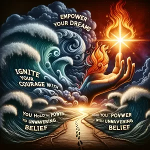 Empower your dreams with determination, ignite your courage with action, and fuel your journey with unwavering belief. You hold the power to craft your own destiny.