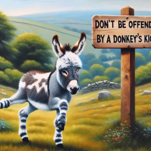 Don't be offended by a donkey's kick.