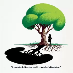 Character is like a tree, and reputation is its shadow. We take care of the shadow, but we should really care for the tree.