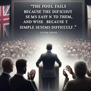 John Kennedy: The fool fails because the difficult seems easy to them, and the wise because the simple seems difficult.