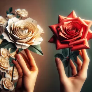 False affections are like paper roses, they might imitate beauty but never hold the fragrance of true love.