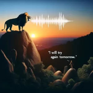 Courage isn't always a lion's roar; sometimes it's the quiet voice at the end of the day saying, 'I will try again tomorrow.'