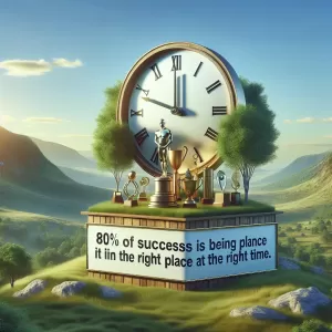 80% of success is being in the right place at the right time. – Woody Allen.