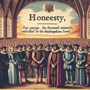 Shakespeare: To be honest does not mean to be one in ten thousand.