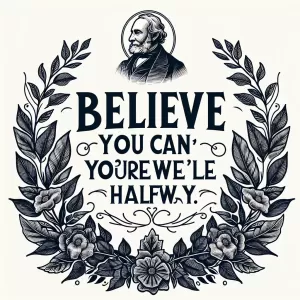 Believe you can and you're halfway there. – Theodore Roosevelt