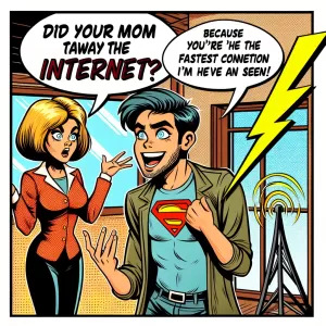 Did your mom take away the internet? Because you’re the fastest connection I’ve ever seen!