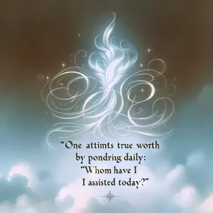 You are praiseworthy as a person only if you make it a rule to ask yourself every day: ‘Who did I help today?’ - Ilia Chavchavadze