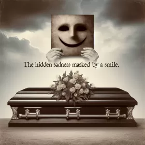 Sometimes my smile is sadder than a bouquet laid on a coffin.