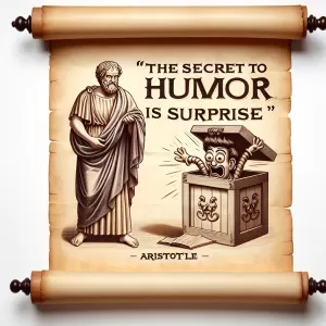 The secret to humor is surprise. – Aristotle