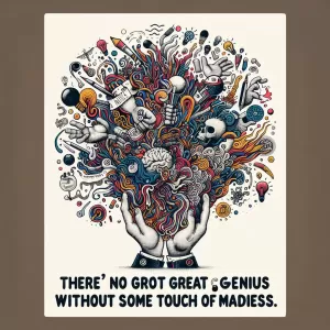 There is no great genius without some touch of madness. – Aristotle