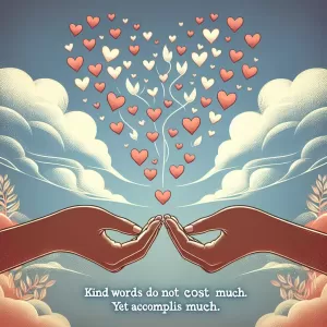 Kind words do not cost much. Yet they accomplish much. – Blaise Pascal