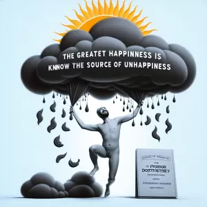 The greatest happiness is to know the source of unhappiness. – Fyodor Dostoevsky