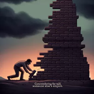 Your effort is a brick in their empire, not yours