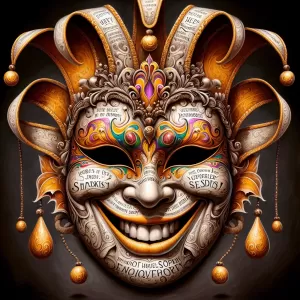 Enlarge Sometimes it's the mask that grins widest that hides the deepest pain.