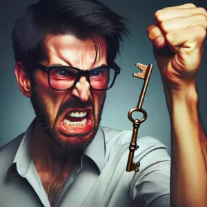 When you lose your temper, you lose your key.
