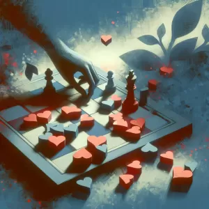 False love is a game where the heart always loses.