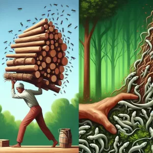 Enlarge He who fetches firewood infected with ants must be ready for lizards. - Igbo