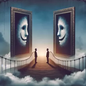 Fake smiles are bridges to nowhere, built for show.