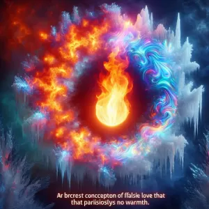 False love is a fire that burns without warmth.