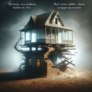 A house built on fear collapses in silence.