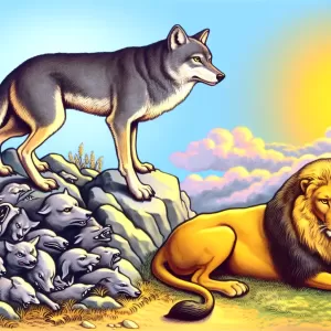 A hungry wolf is stronger than a satisfied lion. (Dagestani Proverb)