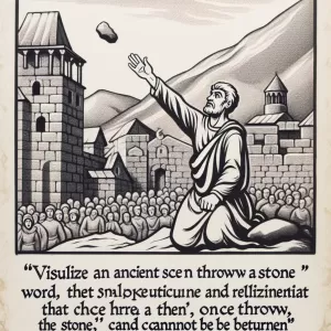 A word thrown is like a stone cast   you cannot take it back (Ancient Armenian Proverb).