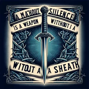 A man without silence is a weapon without a sheath.
