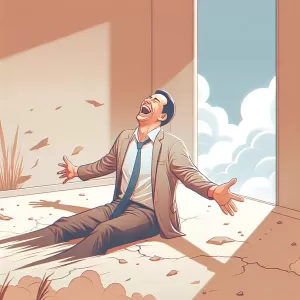 The man who laughs alone is either blessed or broken.