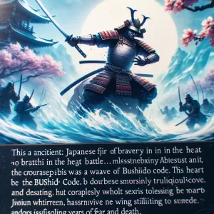 Bushido Code: A single moment of courage can cleanse a lifetime of fear.