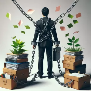 Work binds your days; break its chains with growth.
