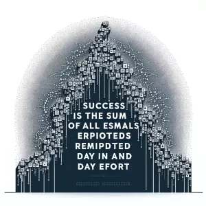 Success is the sum of small efforts repeated day in and day out. - Robert Collier