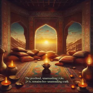 Sufi Saying: The deepest truth is hidden in the joke you didn't laugh at.