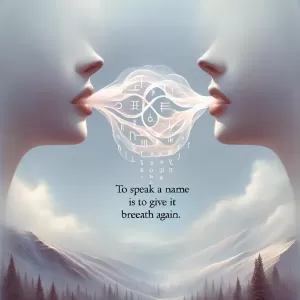 To speak a name is to give it breath again.