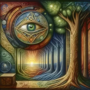 Celtic Insight: The eye that looks too far forgets where it stands.