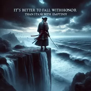 Bushido Insight: Better to fall with honor than to stand with emptiness.