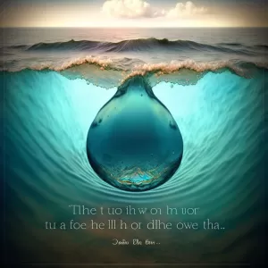 You are not a drop in the ocean; you are the entire ocean in a drop. - Rumi