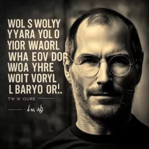 The only way to do great work is to love what you do. - Steve Jobs