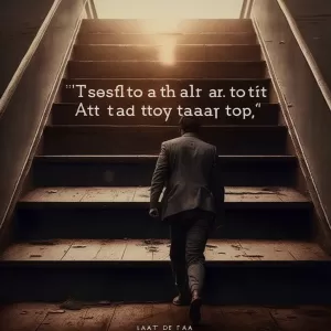 Every accomplishment starts with the decision to try. Don't be afraid to take that first step towards your goals in the workplace.