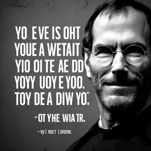 The only way to do great work is to love what you do. - Steve Jobs